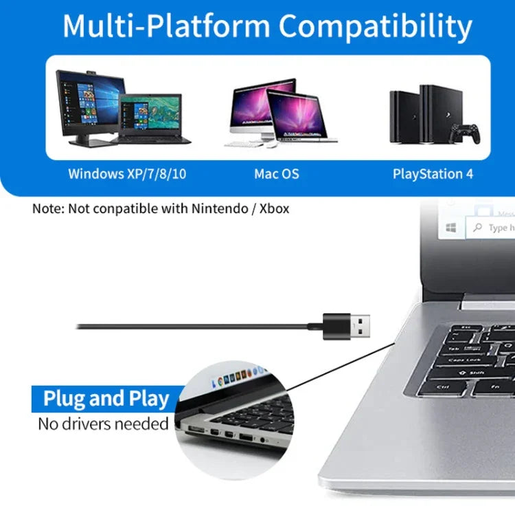 Micro condenser cần gập để bàn MI520 cho máy tính, phiên bản USB có đèn RGB thở