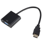 Bộ chuyển đổi HDMI sang VGA ZHQ007 HD 1080P, màu trắng, đen