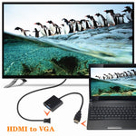 Bộ chuyển đổi HDMI sang VGA ZHQ007 HD 1080P, màu trắng, đen