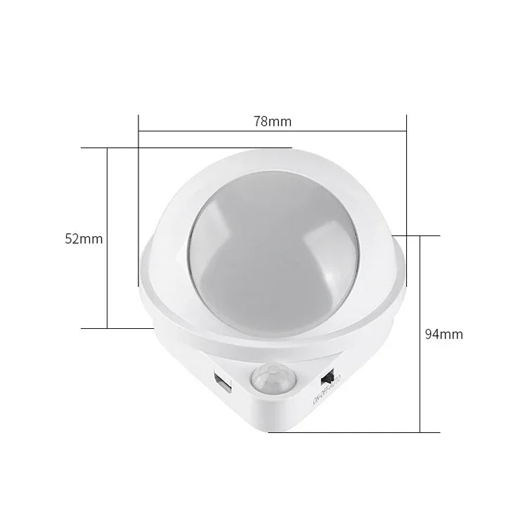 Đèn cầu thang tự động sạc LED DMK-022PL, ánh sáng vàng, ánh sáng trắng