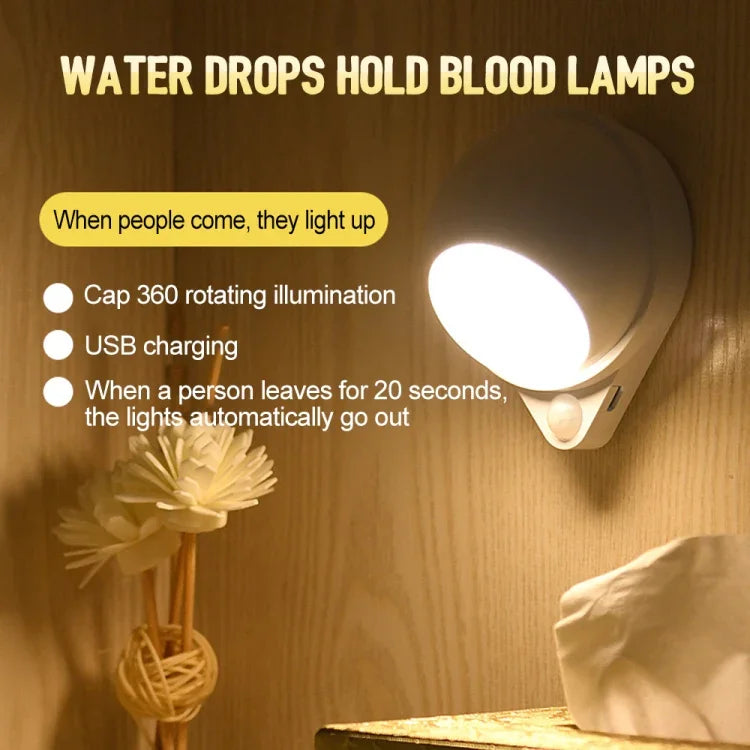 Đèn cầu thang tự động sạc LED DMK-022PL, ánh sáng vàng, ánh sáng trắng