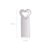 USB flash drive kim loại hình trái tim USB 2.0 tốc độ cao Zshqu2, 4GB, 8GB, 16GB, 32GB, 64GB, 128GB