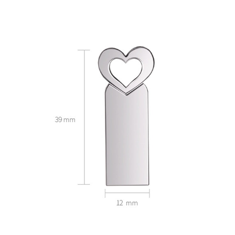 USB flash drive kim loại hình trái tim USB 2.0 tốc độ cao Zshqu2, 4GB, 8GB, 16GB, 32GB, 64GB, 128GB