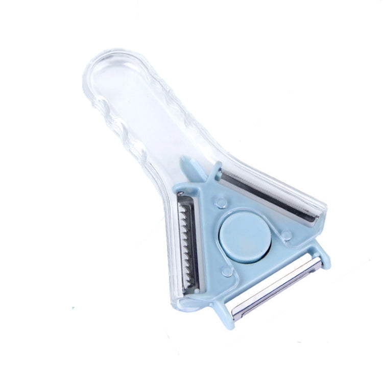 2 chiếc dụng cụ gọt 3 trong 1 cho rau củ và trái cây, màu hồng, xanh lá, xanh dương