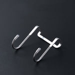 Bộ 5 cái móc đôi hình chữ S bằng thép không gỉ cho áo khoác và móc cửa ngăn kéo phía sau, móc đôi hình chữ S