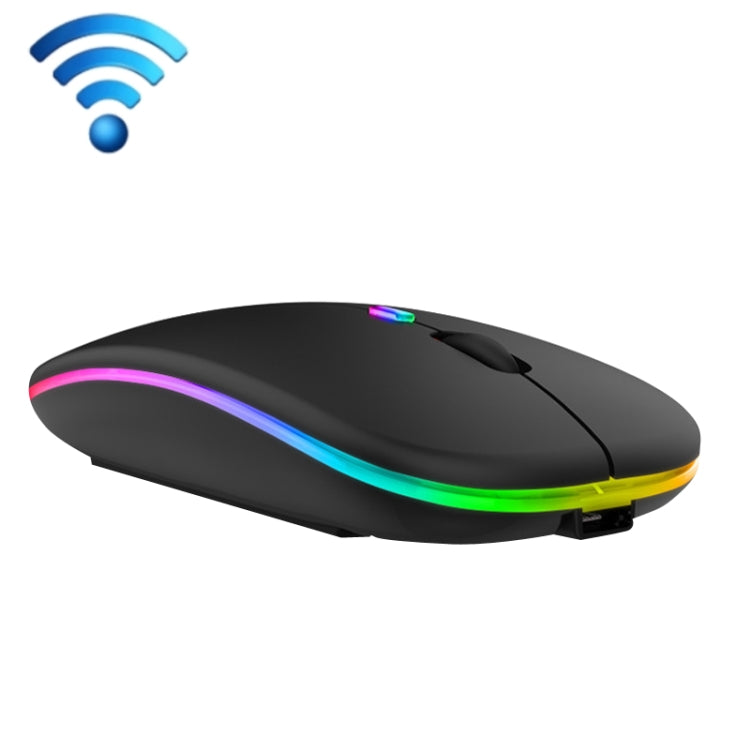 Chuột không dây phát sáng nhiều màu C7002 2400DPI 4 phím, 2.4G màu trắng, vàng hồng, đen, bạc xám, chế độ kép màu trắng, đen, bạc, vàng