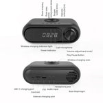 Loa Bluetooth sạc không dây kèm đồng hồ LED để bàn