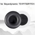 2 chiếc vỏ tai nghe mút bọt biển da protein cho Beyerdynamic T51P/T50P/T51I