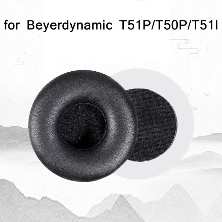 2 chiếc vỏ tai nghe mút bọt biển da protein cho Beyerdynamic T51P/T50P/T51I
