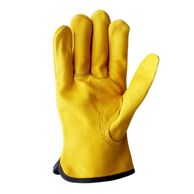 1 đôi găng tay làm vườn ngoài trời bằng da bò JJ-1011 chống mài mòn, size: M, L, XL