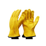 1 đôi găng tay làm vườn ngoài trời bằng da bò JJ-1011 chống mài mòn, size: M, L, XL