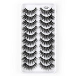 10 Cặp Mi Giả Mắt Mèo 3D Dày Và Bồng Bềnh Tự Nhiên, Mã Y600, Y601, Y602, Y603, Y604, Y605, Y606, Y607, Y608, Y609