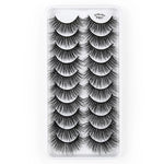10 Cặp Mi Giả Mắt Mèo 3D Dày Và Bồng Bềnh Tự Nhiên, Mã Y600, Y601, Y602, Y603, Y604, Y605, Y606, Y607, Y608, Y609