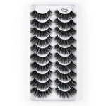 10 Cặp Mi Giả Mắt Mèo 3D Dày Và Bồng Bềnh Tự Nhiên, Mã Y600, Y601, Y602, Y603, Y604, Y605, Y606, Y607, Y608, Y609