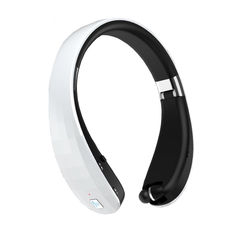 Tai nghe Bluetooth gập gắn cổ có thể kéo dài, Đen, Trắng
