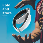 Tai nghe Bluetooth gập gắn cổ có thể kéo dài, Đen, Trắng