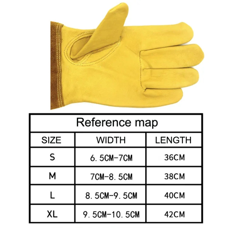 1 đôi găng tay da thật chống đâm, chống cắt cho làm vườn JJ-GD305, kích cỡ: S, M, L, XL