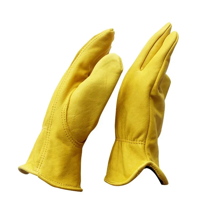 1 đôi găng tay an toàn da thật làm vườn ngoài trời JJ-5002, kích cỡ: S, M, L, XL