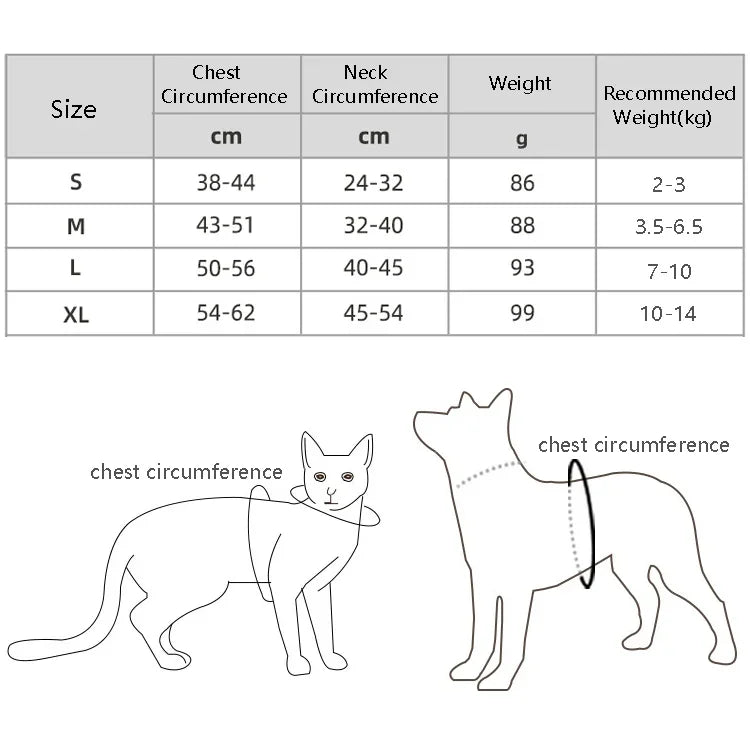 Dây Đeo Ngực Thú Cưng BL-867 Dây Dắt Chó Phản Quang, Kích Thước:, S, M, L, XL