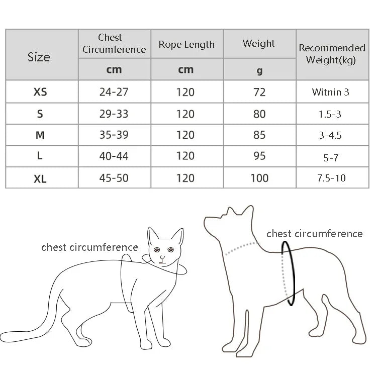 Dây Đeo Ngực Thú Cưng BL-844 Dây Dắt Chó Thoáng Khí Phản Quang, Kích Thước:, XS, S, M, L, XL