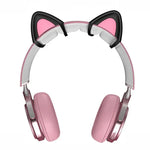 Phụ kiện trang trí tai mèo dễ thương cho tai nghe, màu đen, trắng
