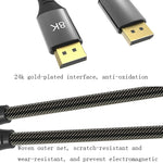 Cáp màn hình DisplayPort DP1.4 phiên bản 8K đực sang đực, dài 0,5m, 1m, 1,5m, 2m, 3m, 5m, 7m, 10m