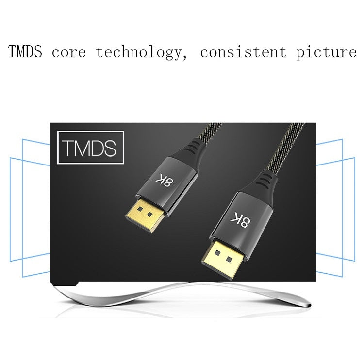 Cáp màn hình DisplayPort DP1.4 phiên bản 8K đực sang đực, dài 0,5m, 1m, 1,5m, 2m, 3m, 5m, 7m, 10m