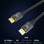 Cáp màn hình DisplayPort DP1.4 phiên bản 8K đực sang đực, dài 0,5m, 1m, 1,5m, 2m, 3m, 5m, 7m, 10m