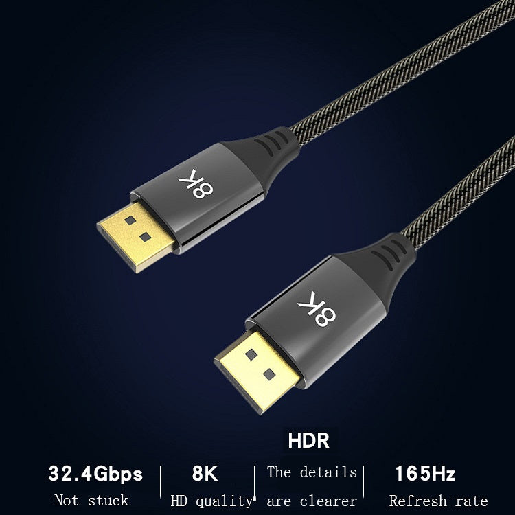 Cáp màn hình DisplayPort DP1.4 phiên bản 8K đực sang đực, dài 0,5m, 1m, 1,5m, 2m, 3m, 5m, 7m, 10m