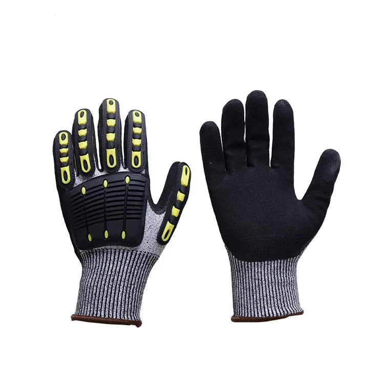 Găng tay đạp xe ngoài trời TPR chống cắt, chống mài mòn, S, M, L, XL