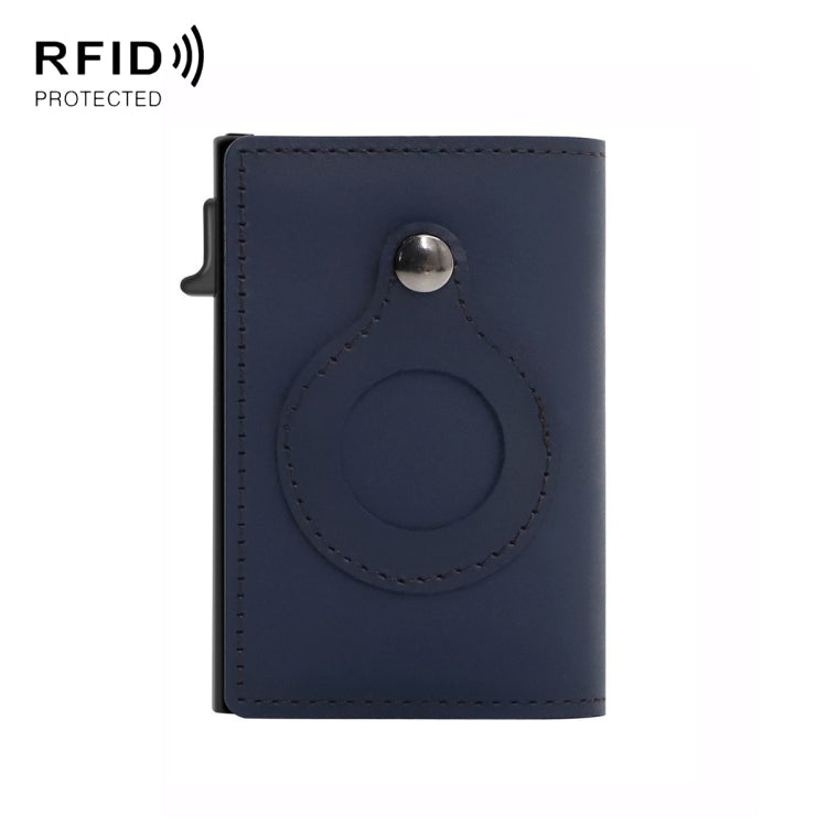 Ví định vị chống trộm cho nam, ví mini đựng thẻ cho AirTag thế hệ 2 / AirTag thế hệ 1, da bò màu xanh, da bò màu đen, da bò màu nâu, da bò màu nâu đậm, da bò sợi carbon