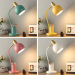 Đèn LED bảo vệ mắt bàn học sinh YY-1109 kèm giá đỡ bút, phích cắm CN, đặc điểm kỹ thuật: ba màu, không kèm bóng đèn