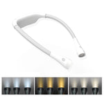 Đèn treo cổ bảo vệ mắt sinh viên, đèn đọc LED sạc USB, đèn sách, màu trắng, đen