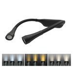 Đèn treo cổ bảo vệ mắt sinh viên, đèn đọc LED sạc USB, đèn sách, màu trắng, đen