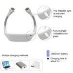 Đèn treo cổ bảo vệ mắt sinh viên, đèn đọc LED sạc USB, đèn sách, màu trắng, đen