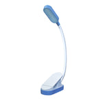 Đèn kẹp bàn mini 9 LED sạc USB, đèn đọc bảo vệ mắt cho sinh viên, màu xanh dương và trắng, đen