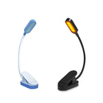 Đèn kẹp bàn mini 9 LED sạc USB, đèn đọc bảo vệ mắt cho sinh viên, màu xanh dương và trắng, đen