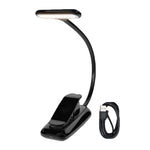 Đèn kẹp sách mini 8021 LED, đèn đọc bảo vệ mắt cho bản nhạc, màu đen, trắng