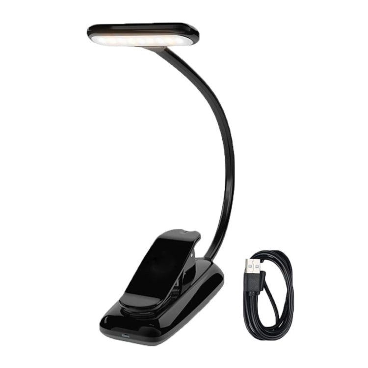 Đèn kẹp sách mini 8021 LED, đèn đọc bảo vệ mắt cho bản nhạc, màu đen, trắng