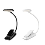 Đèn kẹp sách mini 8021 LED, đèn đọc bảo vệ mắt cho bản nhạc, màu đen, trắng