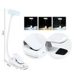 Đèn kẹp sách mini 8021 LED, đèn đọc bảo vệ mắt cho bản nhạc, màu đen, trắng