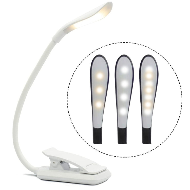 Đèn kẹp sách gấp 8027D-2 LED 7 hạt bảo vệ mắt, màu trắng, đen