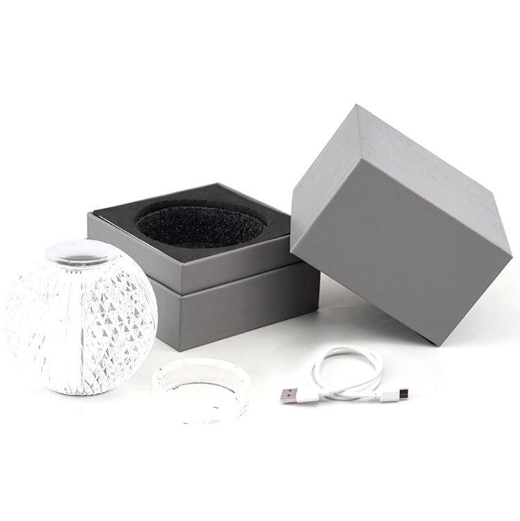 Đèn bàn nhỏ quả cầu pha lê đèn ngủ acrylic USB, MT2 80 x 80mm, MT1 110 x 110mm
