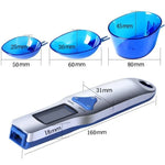 Cân nhà bếp điện tử 500g / 0.5g kèm 3 muỗng đo, 500g / 0.5g, 300g / 0.1g