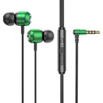 2 chiếc tai nghe có dây điều khiển kim loại TS6000 3.5mm, có mic, Trắng, Đỏ, Xanh lá, Đen