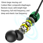 2 chiếc tai nghe có dây điều khiển kim loại TS6000 3.5mm, có mic, Trắng, Đỏ, Xanh lá, Đen