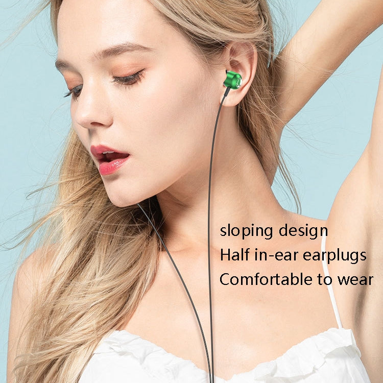 2 chiếc tai nghe có dây điều khiển kim loại TS6000 3.5mm, có mic, Trắng, Đỏ, Xanh lá, Đen