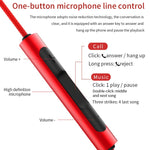 Tai nghe có dây điều khiển cắm tai EN3900 3.5mm, có mic, Trắng, Đỏ, Đen