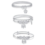 Vòng tay ba vòng kín cho nữ, Kích thước: Z104 58mm, Z104 56mm, Z104 58mm, Z104 60mm, Z104 62mm, Z103 56mm, Z103 58mm, Z103 60mm, Z103 62mm, Z102 Vella điều chỉnh được