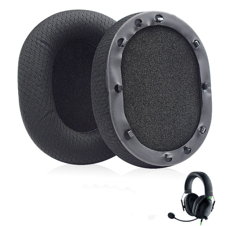 1 đôi đệm tai cho tai nghe Razer BlackShark V2 X / V2 USB, Màu: Gel đen, Lưới đen, Gel đen, Lưới đen+Xanh lá